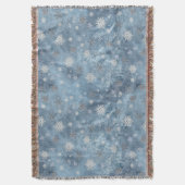 ガラスの窓凍っていの雪 スローブランケット (正面縦)