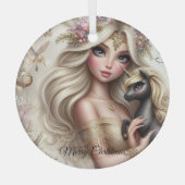 ガラスの絶妙なクリスマス装飾、魅惑的 ガラスオーナメント (正面)