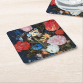 ガラスの花びら、ジャン・ブルーゲル長老 スクエアペーパーコースター (アングル)