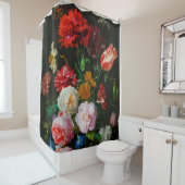 ガラスの花瓶で花を飾る静物詩 シャワーカーテン (インサイチュ)