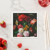 ガラスの花瓶で花を飾る静物詩 スタンダードカクテルナプキン (インサイチュ)