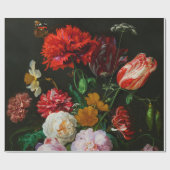 ガラスの花瓶で花を飾る静物詩 ラッピングペーパー (フラット)