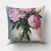 ガラスの花瓶で顔を赤くさせる装飾用クッション クッション (裏面)