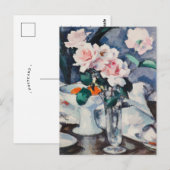 ガラスの花瓶にピンクのバラ | サミュエル・ジョン・ペプレ ポストカード (正面/裏面)