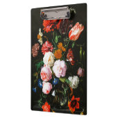 ガラスの花瓶に花を飾る静かなクラシック生活 クリップボード (左)