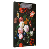 ガラスの花瓶に花を飾る静かなクラシック生活 クリップボード (右)