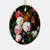 ガラスの花瓶に花を飾る静かなクラシック生活 セラミックオーナメント (右)