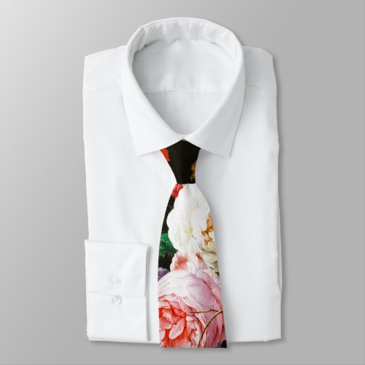 ガラスの花瓶に花を飾る静かなクラシック生活 ネクタイ (タイ)