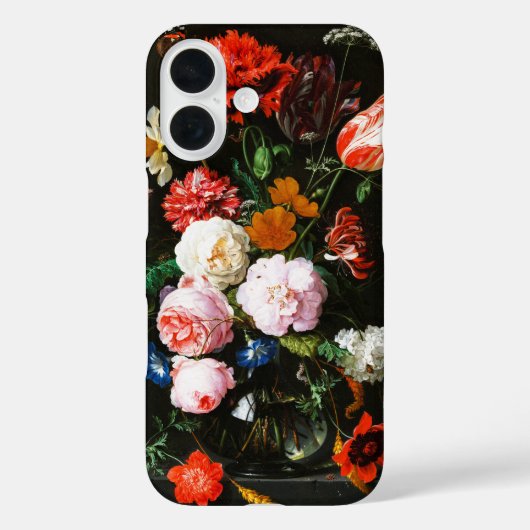 ガラスの花瓶に花を飾る静かなクラシック生活 Case-Mate iPhoneケース (裏面)
