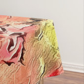 ガラスの花瓶のポピー黒い輪郭アート テーブルクロス (インサイチュ)