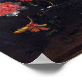 ガラスの花瓶の花 ポスター (角)