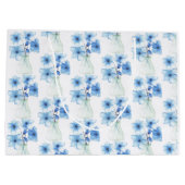 ガラスの花瓶の青い花 ラージペーパーバッグ (裏面)