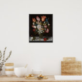 ガラスの花1606アンブロシウス・ボスシェアート油 ポスター (キッチン)