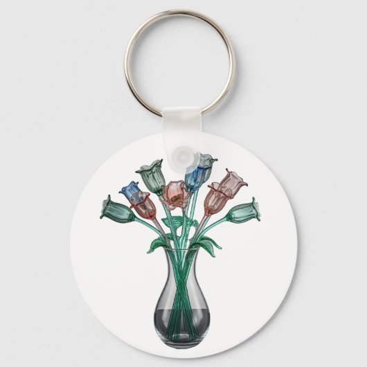 ガラスの花 キーホルダー (正面)