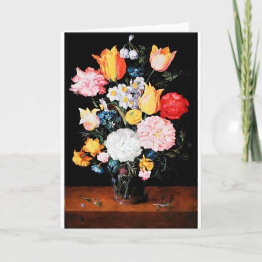 ガラスの花Jan Brueghel the Younger カード (正面)