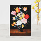 ガラスの花Jan Brueghel the Younger カード (黄色い花)