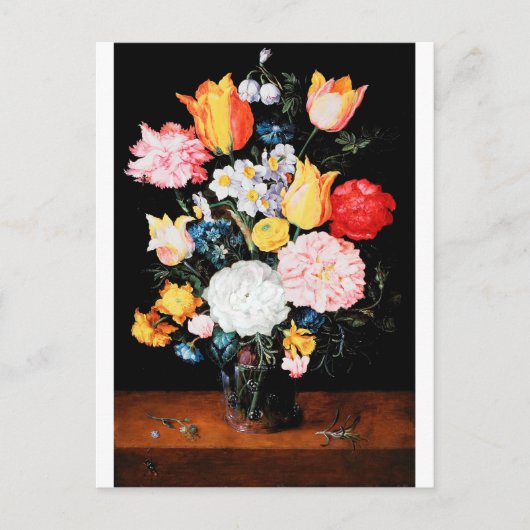 ガラスの花Jan Brueghel the Younger ポストカード (正面)