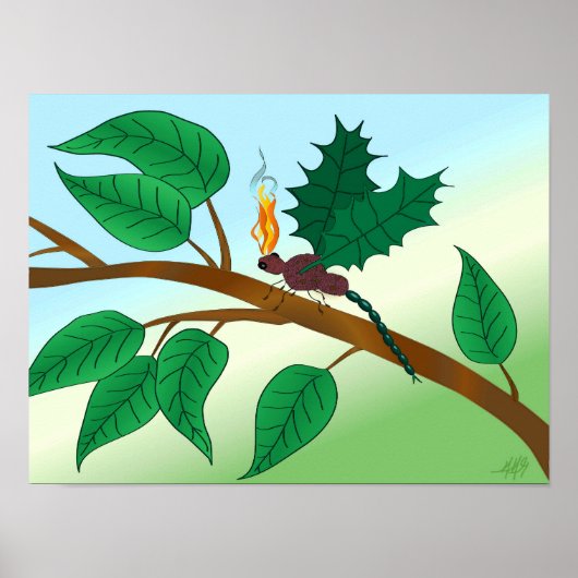 ガラスの虫を探す – Snapdragon-Fly ポスター (正面)