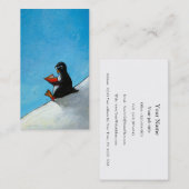 ガラスの読本のペンギンの芸術のおもしろいのかわいい鳥 名刺 (正面/裏面)