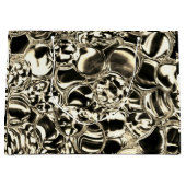 ガラスの輝きの金ゴールドや気泡の血か? ラージペーパーバッグ (正面)