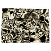 ガラスの輝きの金ゴールドや気泡の血か? ラージペーパーバッグ (裏面)