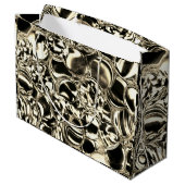 ガラスの輝きの金ゴールドや気泡の血か? ラージペーパーバッグ (裏面アングル)