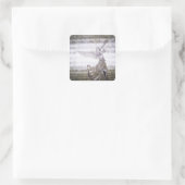 ガラスの遊天使のトランペットとシートのイメージ スクエアシール (バッグ)