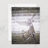 ガラスの遊天使のトランペットとシートのイメージ ポストカード (正面/裏面)