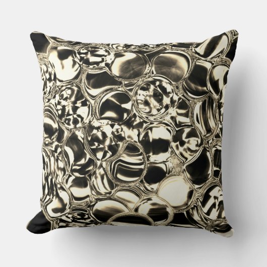 ガラスの金ゴールドや泡の血？ クッション (正面)