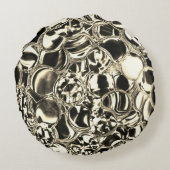 ガラスの金ゴールドや泡の血？ ラウンドクッション (裏面)