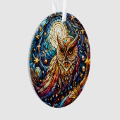 ガラスの静けさフローラステンドグラスの窓 オーナメント (正面)