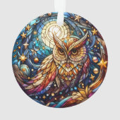 ガラスの静けさフローラステンドグラスの窓 オーナメント (裏面)