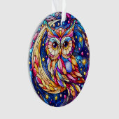 ガラスの静けさフローラステンドグラスの窓 オーナメント (正面)