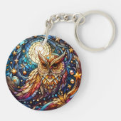 ガラスの静けさフローラステンドグラスの窓 キーホルダー (裏面)