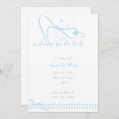 ガラスの靴のプリンセスシャワー招待状 招待状 (正面/裏面)