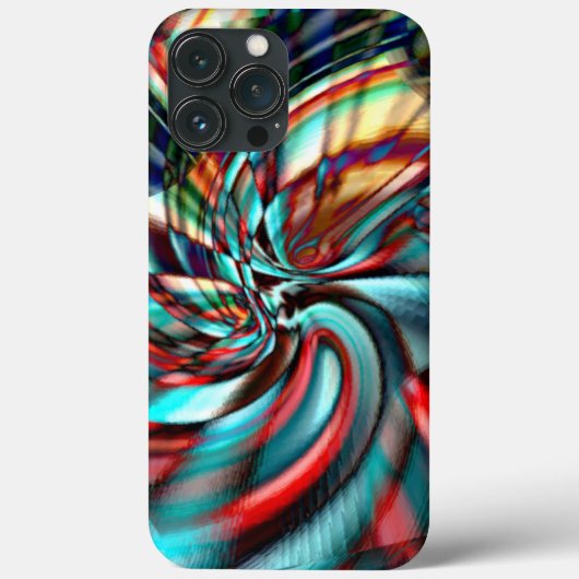 ガラスの音を打ち込んだ拡大ピクセルスパイラル Case-Mate iPhoneケース (裏面)