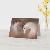 『ガラスの馬』～グリーティングカード(空白の) カード (黄色い花)