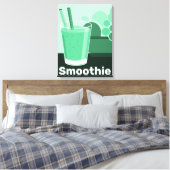 ガラスの黒 – 白 – 緑のキッチンウォールアート – キャンバス (インサイチュ (寝室))