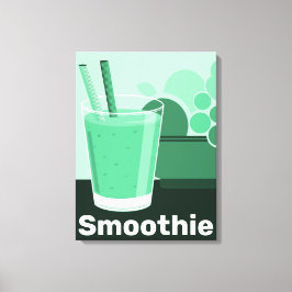 ガラスの黒 – 白 – 緑のキッチンウォールアート – キャンバス