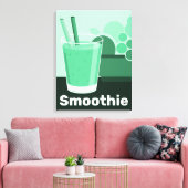 ガラスの黒 – 白 – 緑のキッチンウォールアート – キャンバス (インサイチュ (リビング))