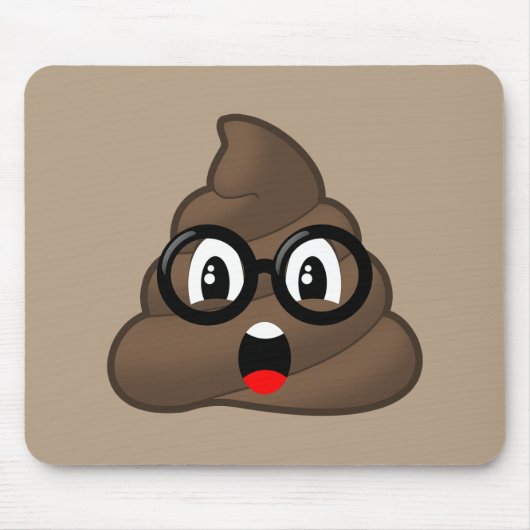 ガラスのOhウンチEmoji マウスパッド (正面)