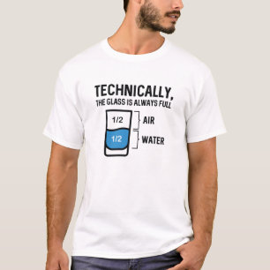 ガラスはいつも一杯だ Tシャツ