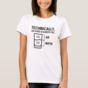 ガラスはいつも一杯だ Tシャツ