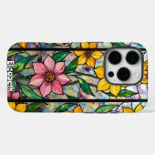 ガラスはっきりしたアートの花 Case-Mate iPhoneケース (裏面 (横))