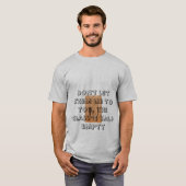 ガラスは半分空っぽです Tシャツ (正面フル)