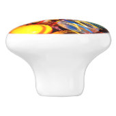 ガラスは古いカラフルファッションド セラミックノブ (側面)