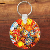 ガラスは古い学校のヴィンテージを大理石 キーホルダー (裏面)