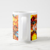 ガラスは古い学校のヴィンテージを大理石 ジャンボコーヒーマグカップ (裏面)