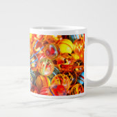 ガラスは古い学校のヴィンテージを大理石 ジャンボコーヒーマグカップ (右)