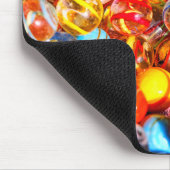 ガラスは古い学校のヴィンテージを大理石 マウスパッド (コーナー)